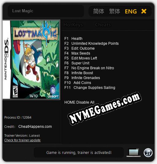 Lost Magic: Cheats, Trainer +11 [CheatHappens.com]