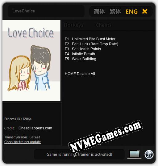 Treinador liberado para LoveChoice [v1.0.3]