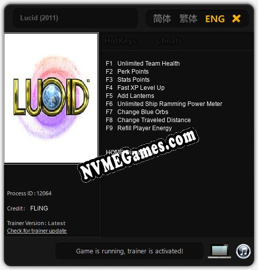 Lucid (2011): Trainer +9 [v1.6]