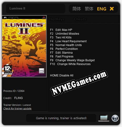 Treinador liberado para Lumines II [v1.0.9]