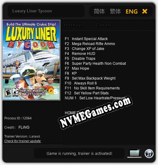 Luxury Liner Tycoon: Trainer +13 [v1.9]