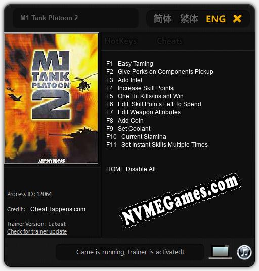 M1 Tank Platoon 2: Cheats, Trainer +11 [CheatHappens.com]