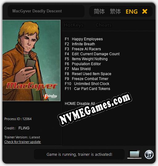 MacGyver Deadly Descent: Cheats, Trainer +11 [FLiNG]