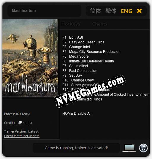 Machinarium: Cheats, Trainer +14 [dR.oLLe]