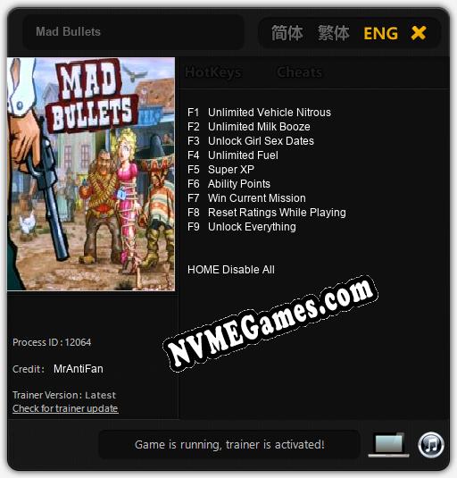 Mad Bullets: Treinador (V1.0.40)