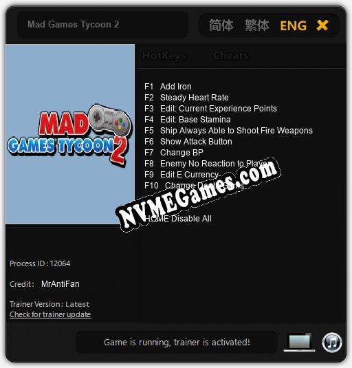 Mad Games Tycoon 2: Trainer +10 [v1.5]