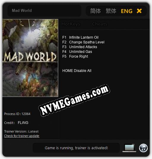 Mad World: Trainer +5 [v1.7]