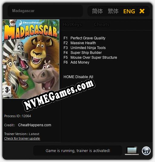 Madagascar: Treinador (V1.0.66)