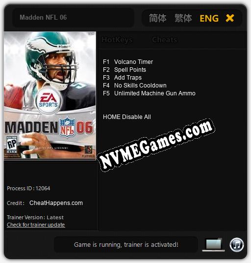 Madden NFL 06: Trainer +5 [v1.1]