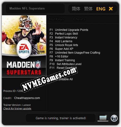 Treinador liberado para Madden NFL Superstars [v1.0.7]