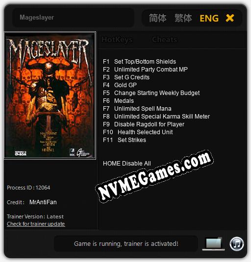 Mageslayer: Cheats, Trainer +11 [MrAntiFan]