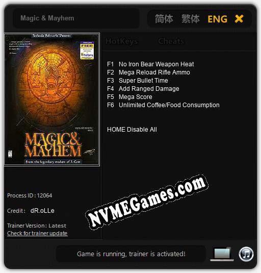 Magic & Mayhem: Trainer +6 [v1.7]