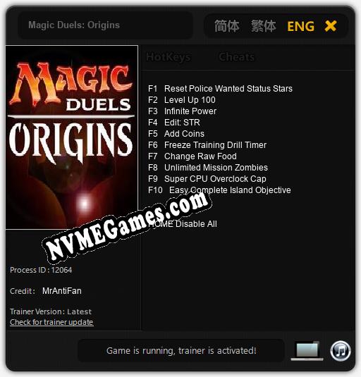 Treinador liberado para Magic Duels: Origins [v1.0.5]