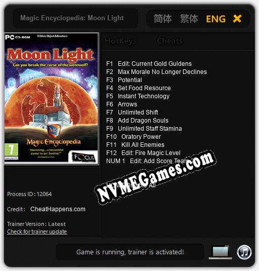 Magic Encyclopedia: Moon Light: Trainer +13 [v1.8]