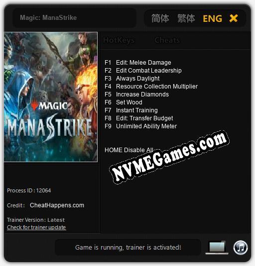 Magic: ManaStrike: Cheats, Trainer +9 [CheatHappens.com]