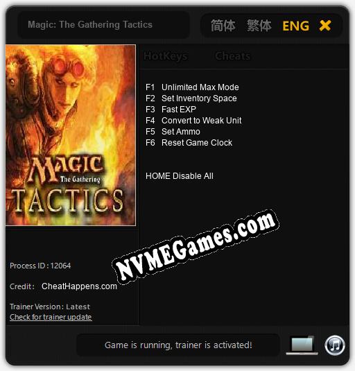 Magic: The Gathering Tactics: Treinador (V1.0.43)