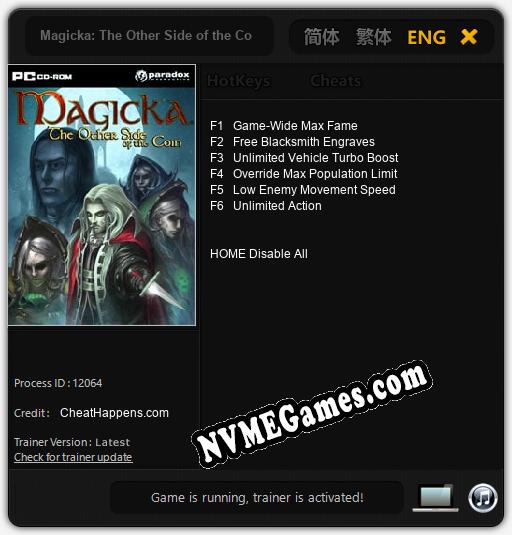 Magicka: The Other Side of the Coin: Cheats, Trainer +6 [CheatHappens.com]