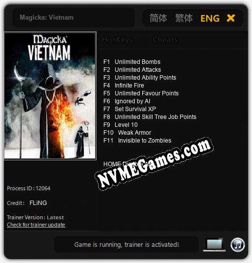 Treinador liberado para Magicka: Vietnam [v1.0.4]