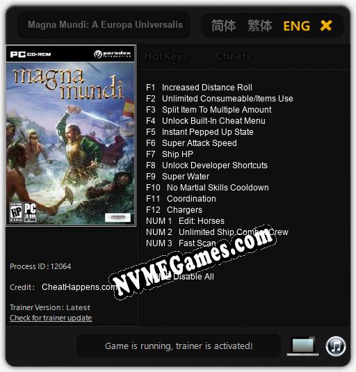 Magna Mundi: A Europa Universalis Game: Cheats, Trainer +15 [CheatHappens.com]