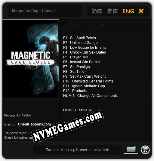 Magnetic: Cage Closed: Trainer +13 [v1.1]