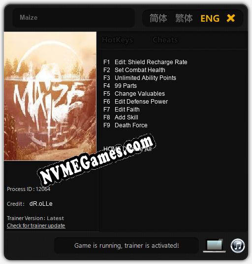 Maize: Trainer +9 [v1.9]