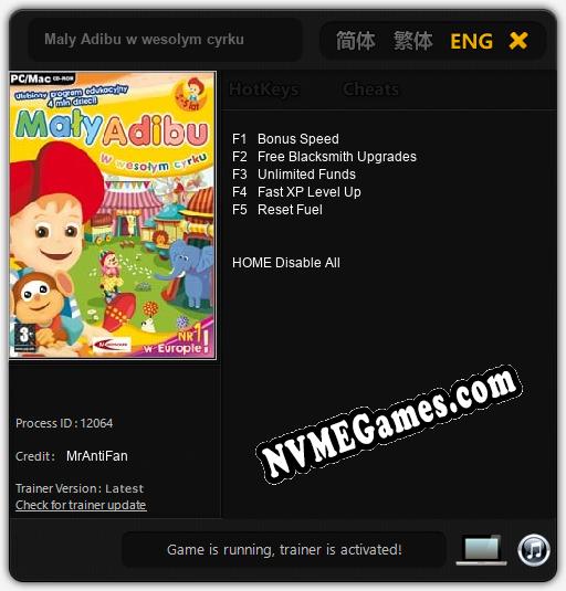 Maly Adibu w wesolym cyrku: Trainer +5 [v1.7]