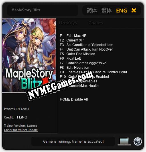 MapleStory Blitz: Trainer +12 [v1.7]