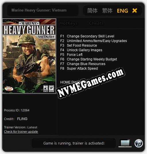 Marine Heavy Gunner: Vietnam: Treinador (V1.0.78)