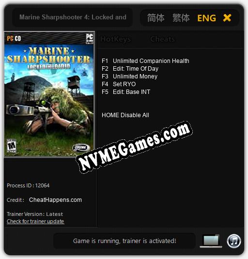 Marine Sharpshooter 4: Locked and Loaded: Cheats, Trainer +5 [CheatHappens.com]