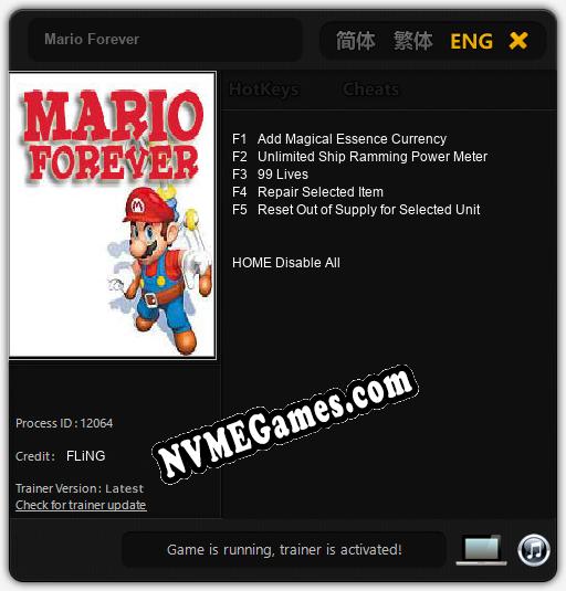 Mario Forever: Treinador (V1.0.38)