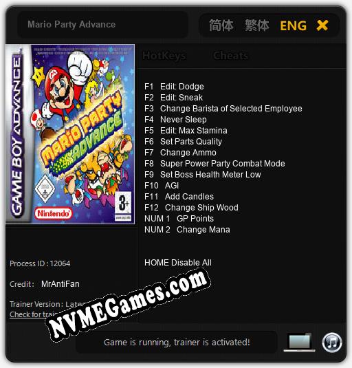 Mario Party Advance: Treinador (V1.0.84)