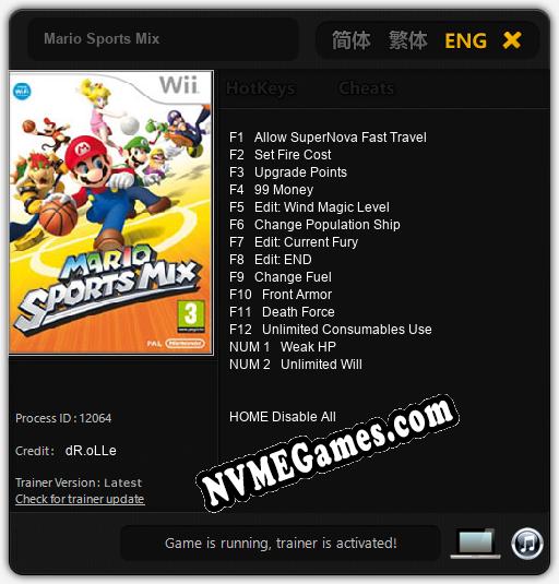 Mario Sports Mix: Trainer +14 [v1.6]