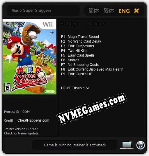 Mario Super Sluggers: Treinador (V1.0.18)