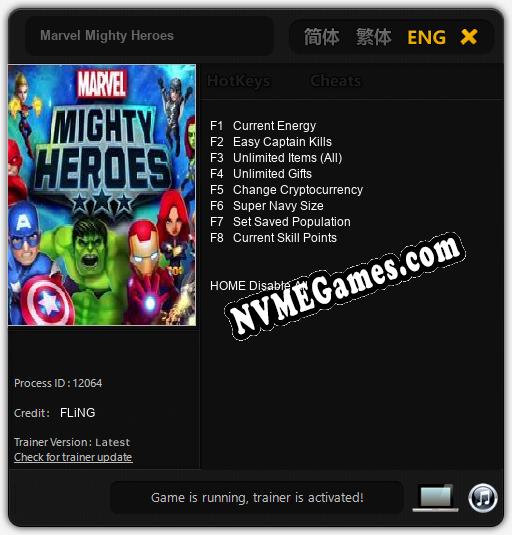 Marvel Mighty Heroes: Trainer +8 [v1.2]