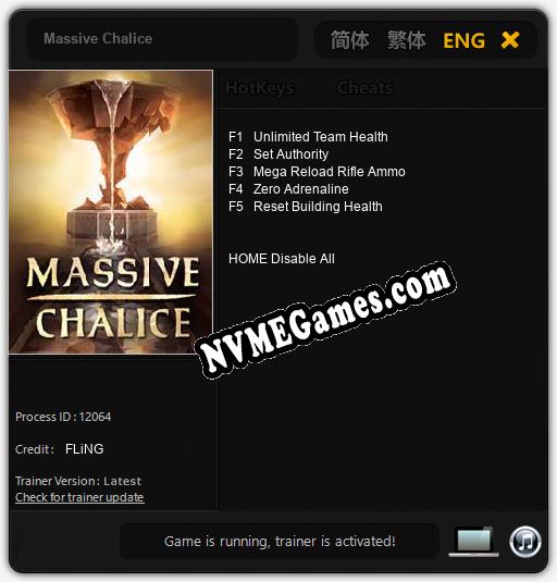 Massive Chalice: Trainer +5 [v1.9]