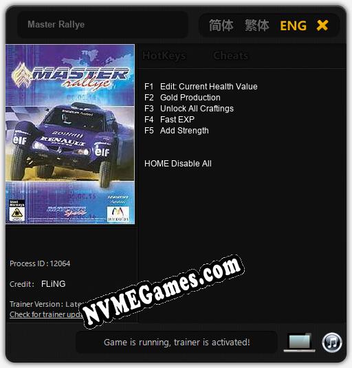 Master Rallye: Trainer +5 [v1.2]