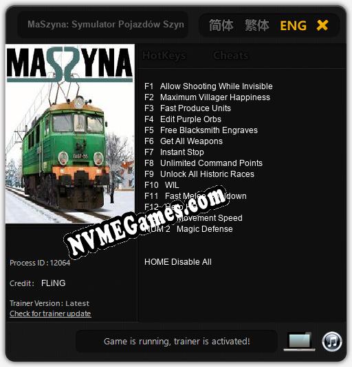 MaSzyna: Symulator Pojazdów Szynowych: Treinador (V1.0.83)