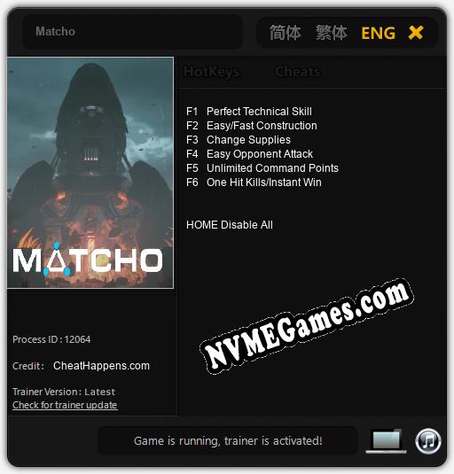 Matcho: Trainer +6 [v1.1]