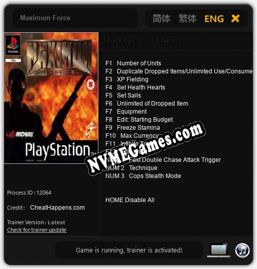 Maximum Force: Cheats, Trainer +15 [CheatHappens.com]