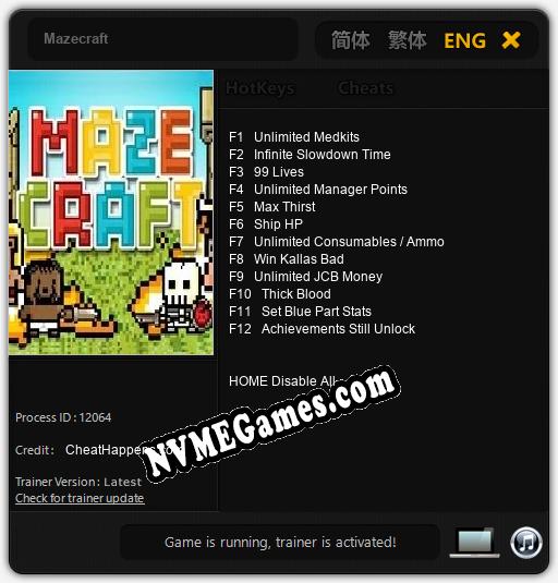 Mazecraft: Treinador (V1.0.27)
