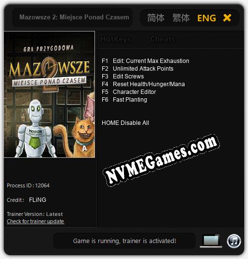 Mazowsze 2: Miejsce Ponad Czasem: Cheats, Trainer +6 [FLiNG]