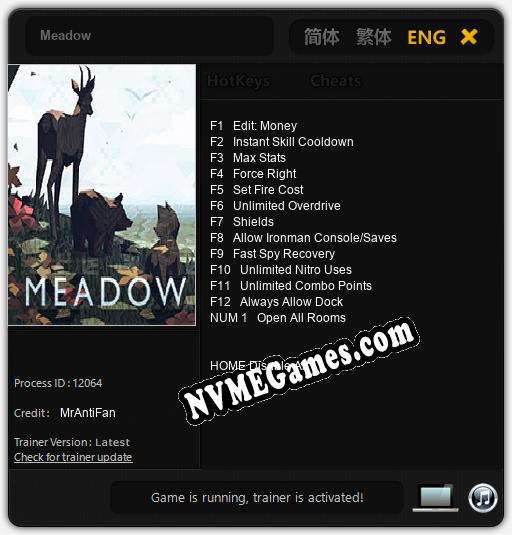 Treinador liberado para Meadow [v1.0.2]