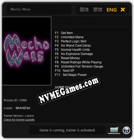 Mecho Wars: Cheats, Trainer +11 [MrAntiFan]