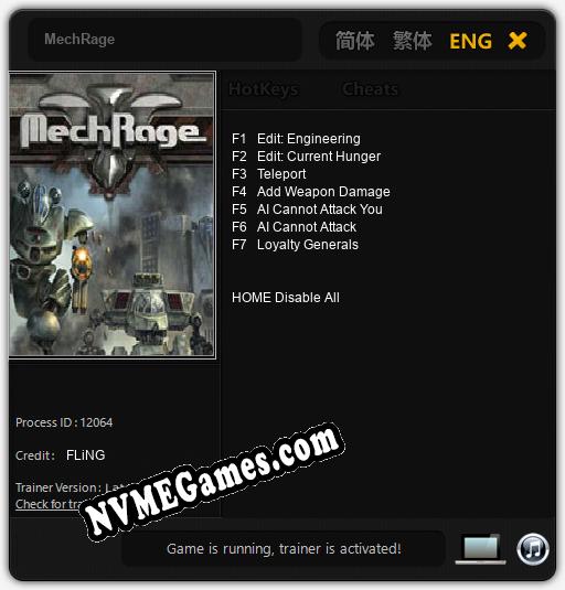 MechRage: Trainer +7 [v1.5]