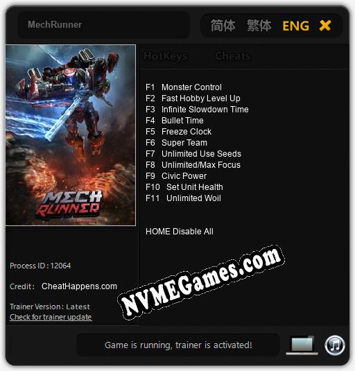 MechRunner: Trainer +11 [v1.1]