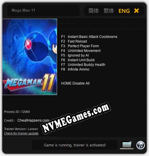 Mega Man 11: Trainer +8 [v1.4]