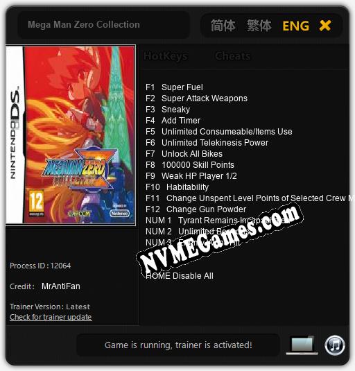 Mega Man Zero Collection: Cheats, Trainer +15 [MrAntiFan]