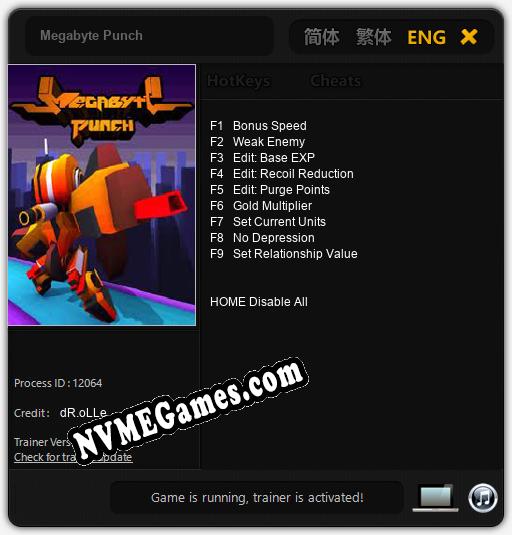 Megabyte Punch: Trainer +9 [v1.8]