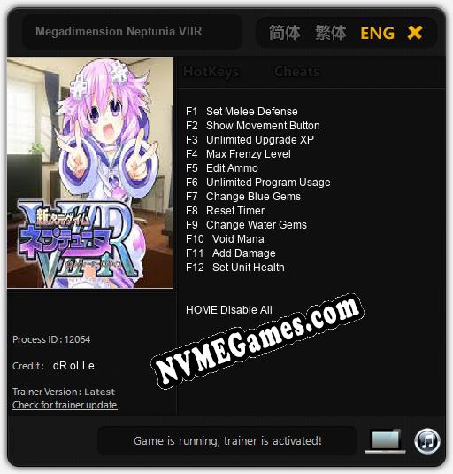 Megadimension Neptunia VIIR: Treinador (V1.0.17)