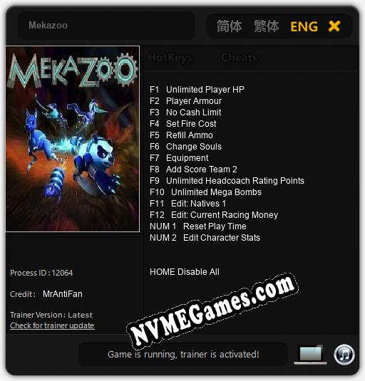 Mekazoo: Trainer +14 [v1.8]